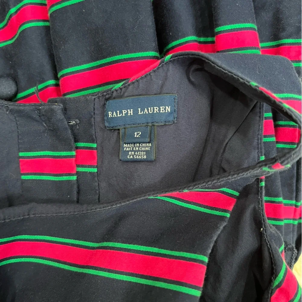 Ralph Louren girl striped‎ dress size 12